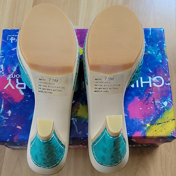 NIB Chinese Laundry Amore Platform Leather Sandal - Picture 13 of 16